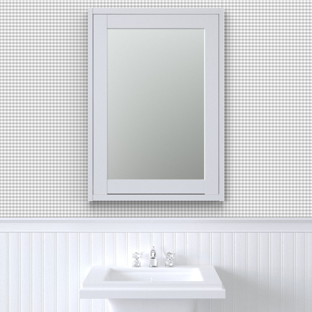 Ash Grey Gingham Check Plaid Pattern Wallpaper baby wallpaper