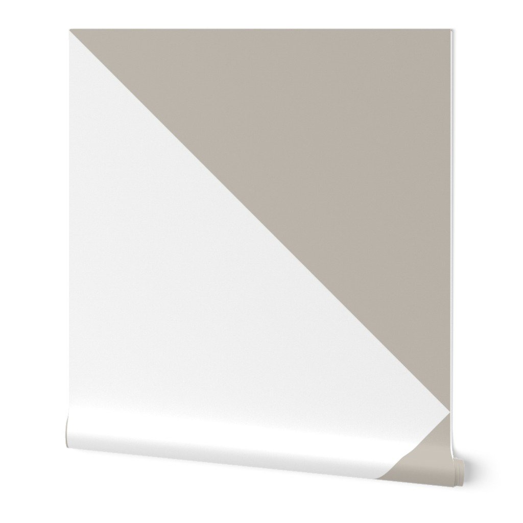 Bold Greige and White Oversized Geometric Triangle Wallpaper Wallpaper bold wallpaper
