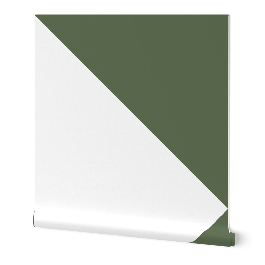 Bold Olive and White Oversized Geometric Triangle Wallpaper bold wallpaper