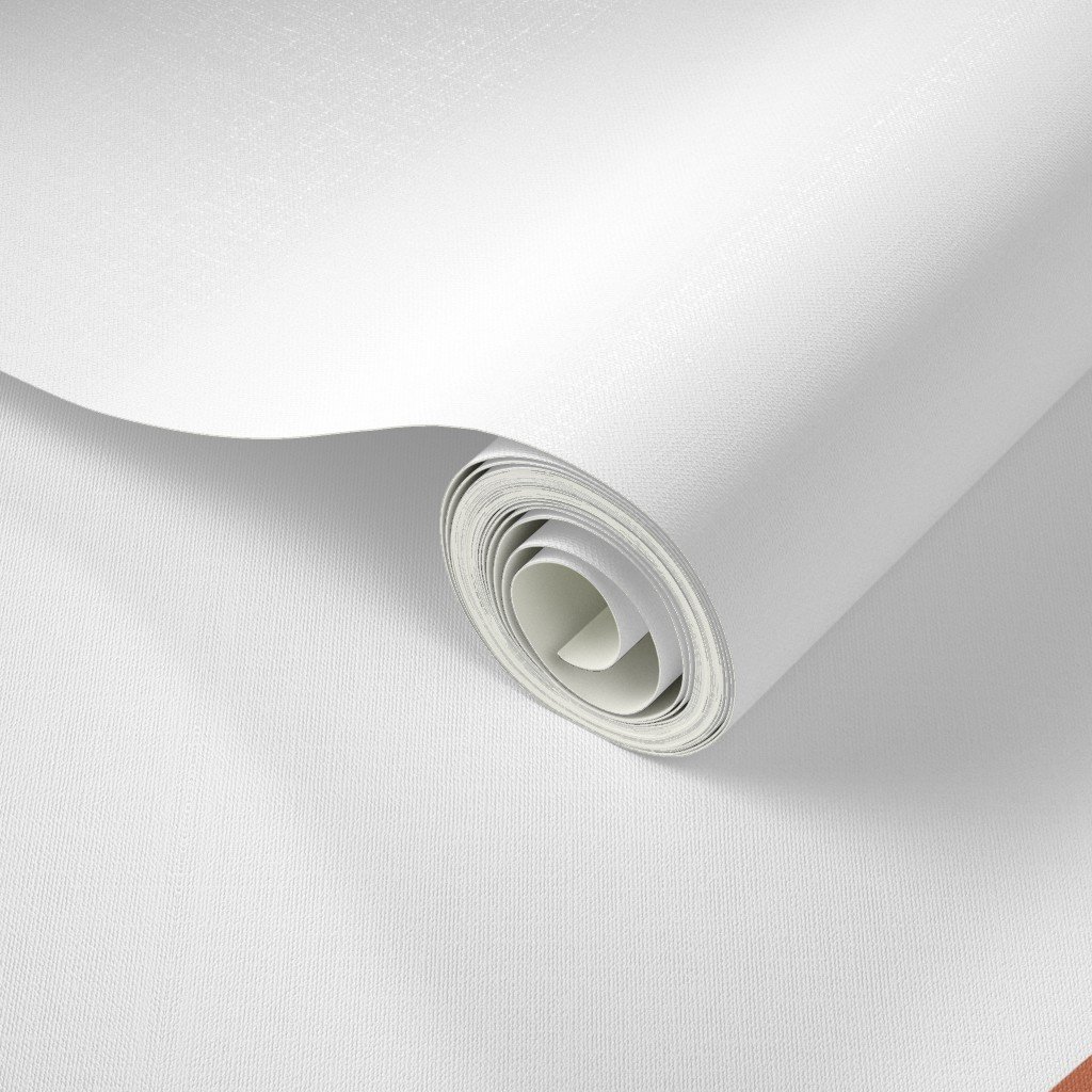 Bold Terracotta and White Oversized Geometric Triangle Wallpaper lifestyle view