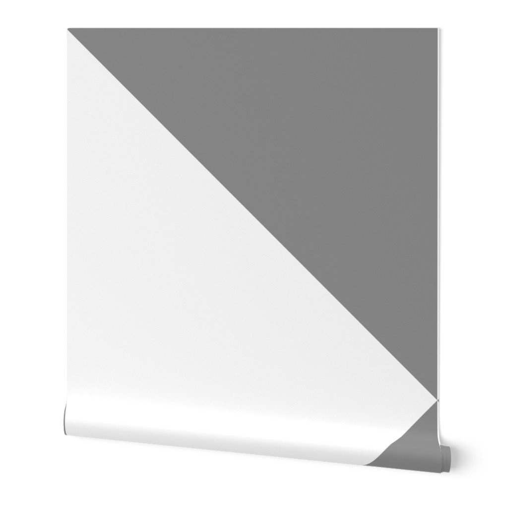 Bold Mid Gray and White Oversized Geometric Diamond Wallpaper bold wallpaper