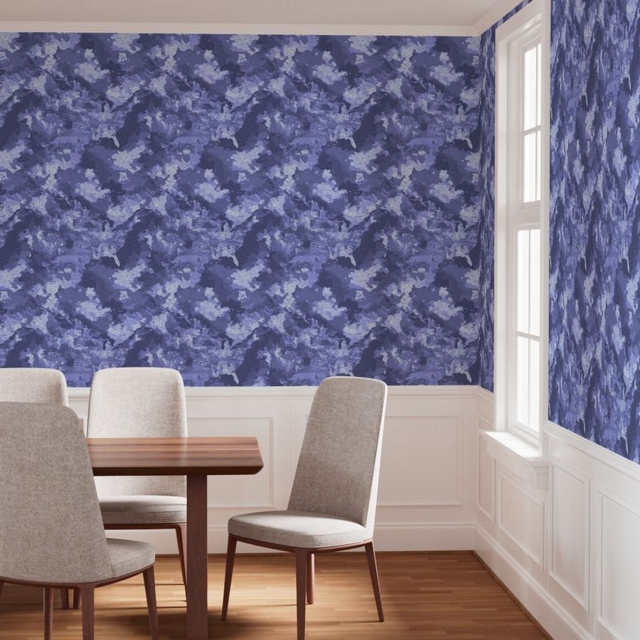 USA State Outline Navy Camouflage Repeat Wallpaper bold wallpaper