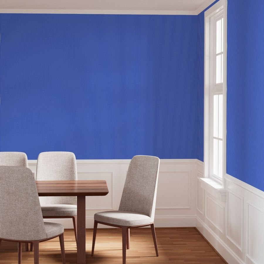 Classic White Pinstripe on Royal Blue Office Stripe Pattern Wallpaper office fabric wallpaper