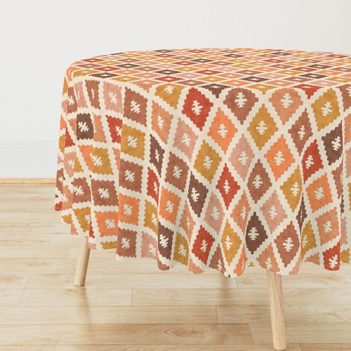 Large Sun Bleached Vintage Diamond Textile Interior Collection Home Decor Collection bohemian tablecloth design
