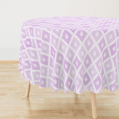 Large Sun Faded Mediterranean Diamond Pattern in Petal Orchid Pink Design Collection Design Collection pastel pink tablecloth design