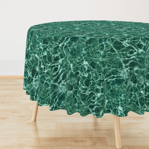 Capri Blue Grotto Sunlit Water Ripples Decor Collection Home Decor Collection aqua blue tablecloth design