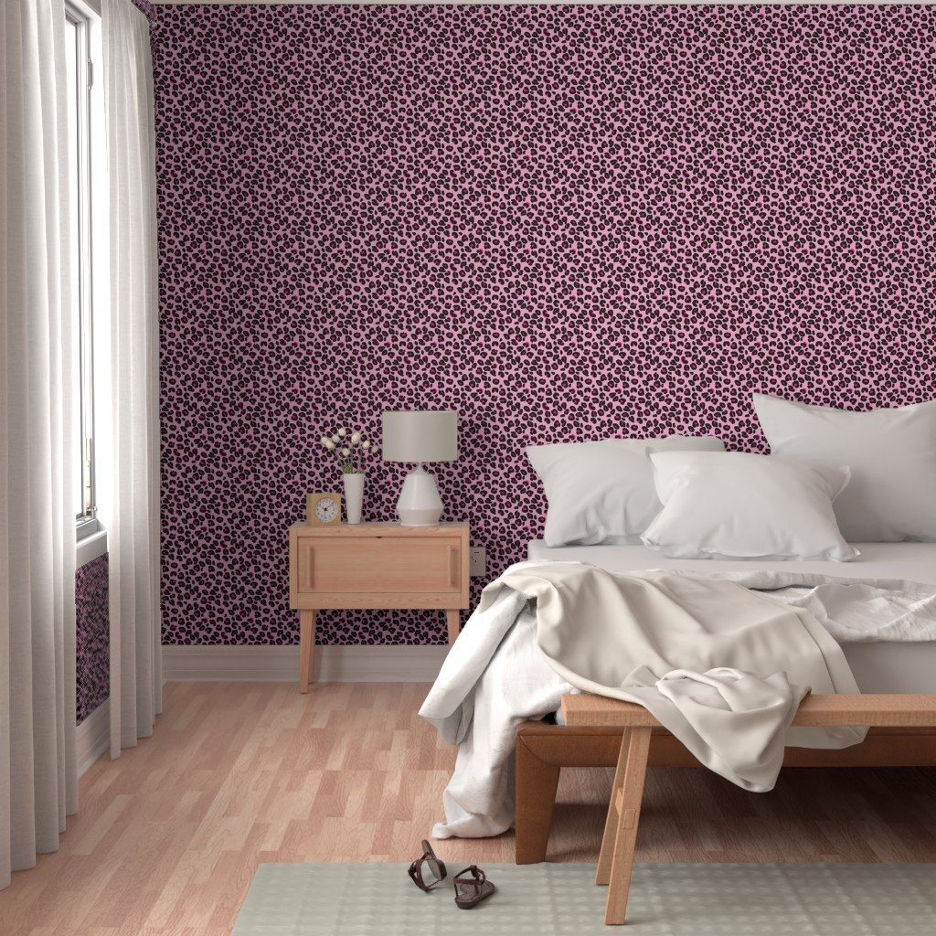 Leopard Spots Pink Wallpaper big cat wallpaper