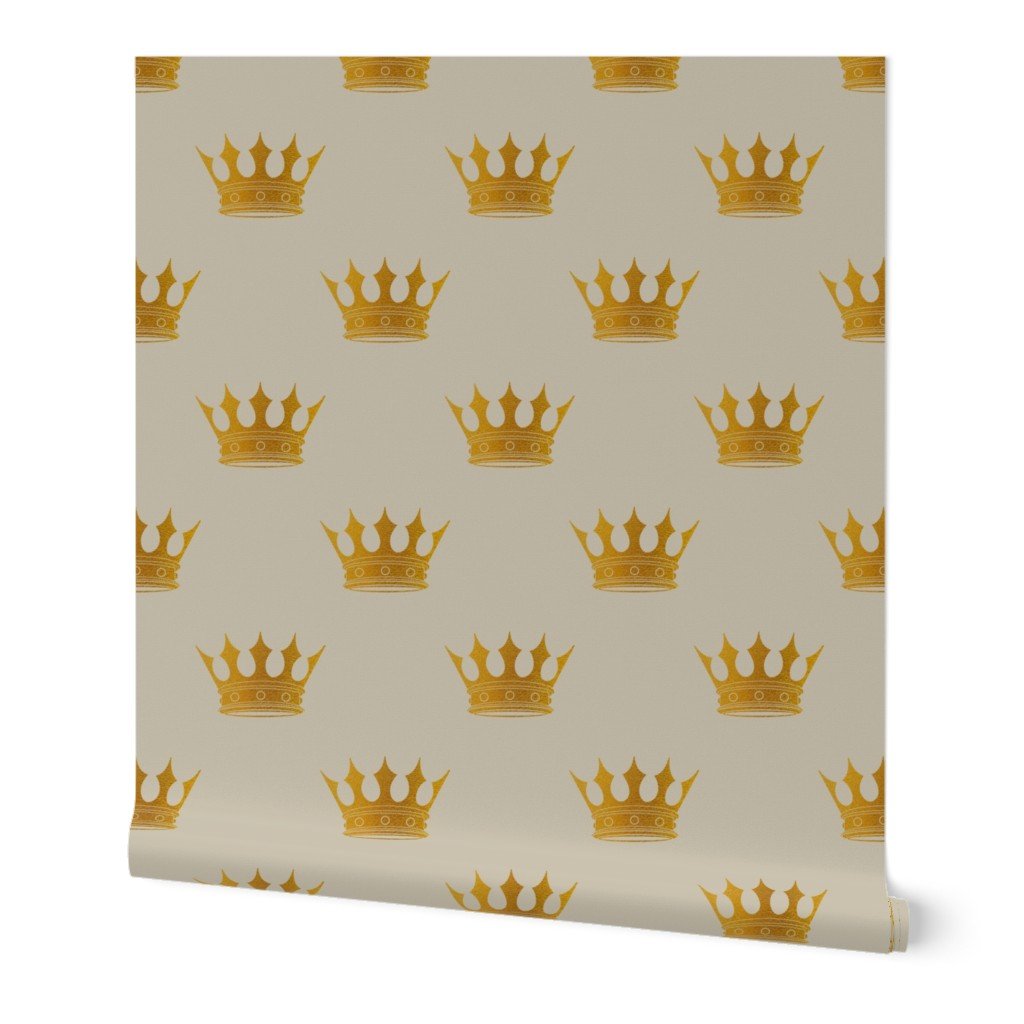 George Grey Royal Golden Crowns Wallpaper gray crowns wallpaper