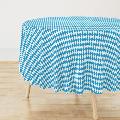 Oktoberfest Bavarian Blue and White Small Diagonal Diamond Pattern Decor Collection Design Collection bavarian flag tablecloth design