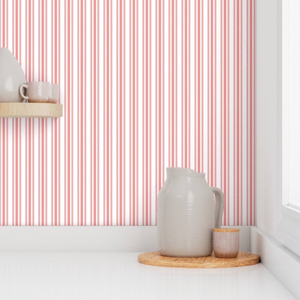 Trendy Large Coral Rose Pastel Coral French Mattress Ticking Double Wallpaper coral pastel wallpaper