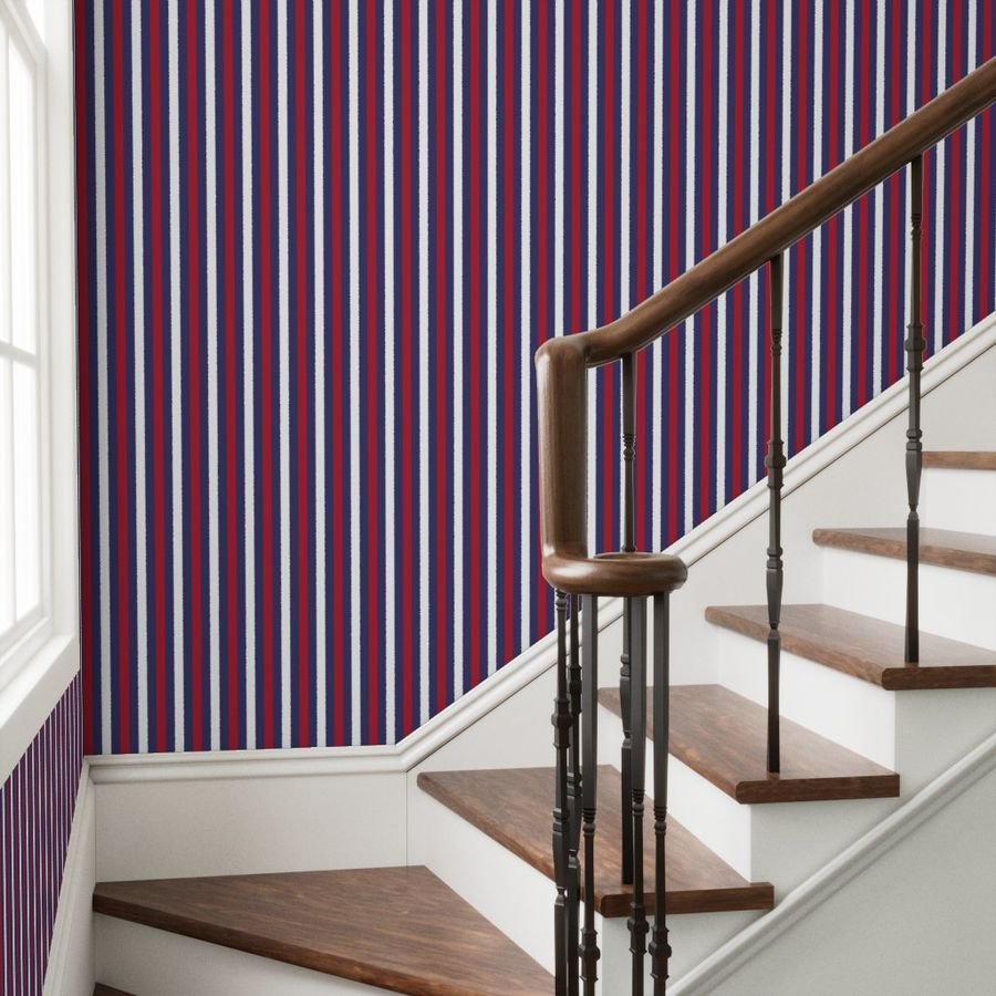 Small USA Flag Alternating Blue with Red and White Stripes Wallpaper red and white wallpaper