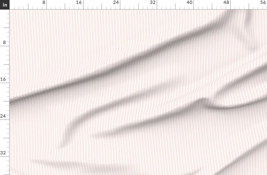 Classic Small Pink Rosebud Pastel Pink French Mattress Ticking Fabric design