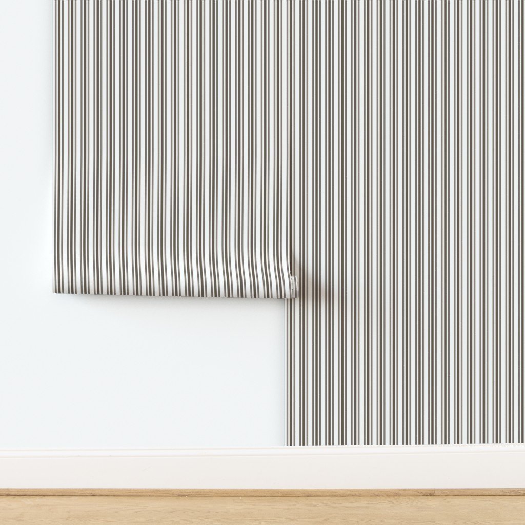 Trendy Large Brown Coco Pastel Brown French Mattress Ticking Double Stripes Home Decor Collection design