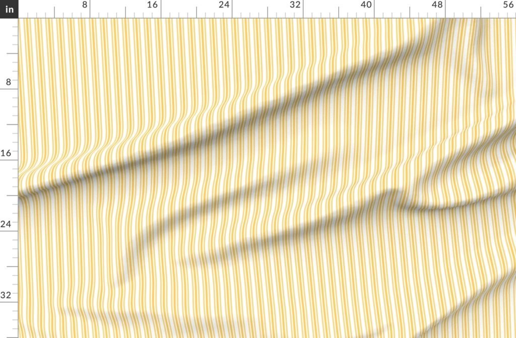 Trendy Large Yellow Butter French Mattress Ticking Double Stripes Fabric design