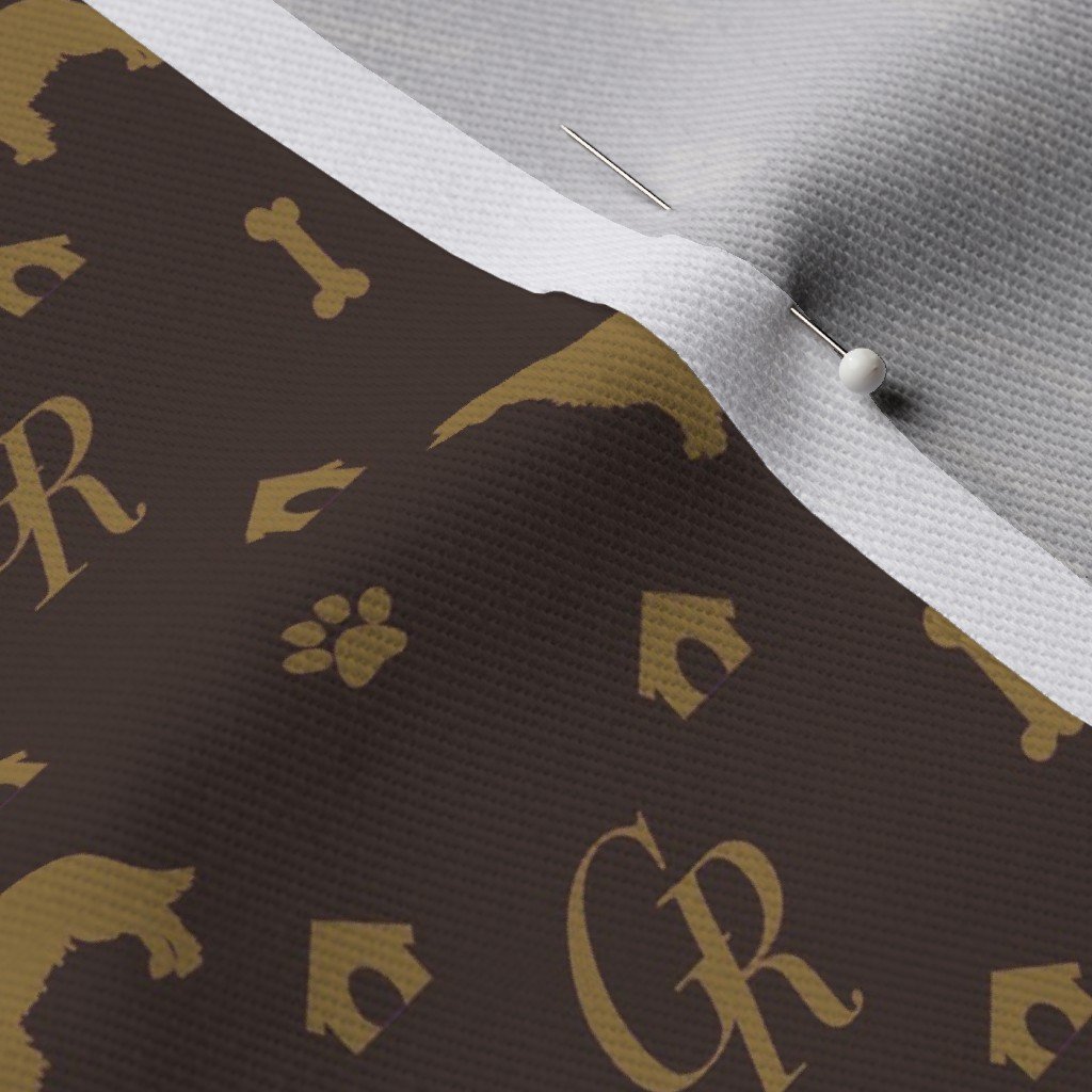 Louis Golden Retrievers Luxury Dog Pattern Fabric dog handler fabric