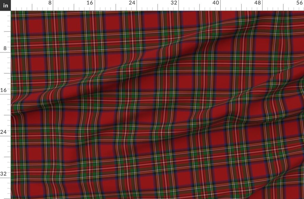 Royal Stewart Tartan Clan Plaid Fabric design