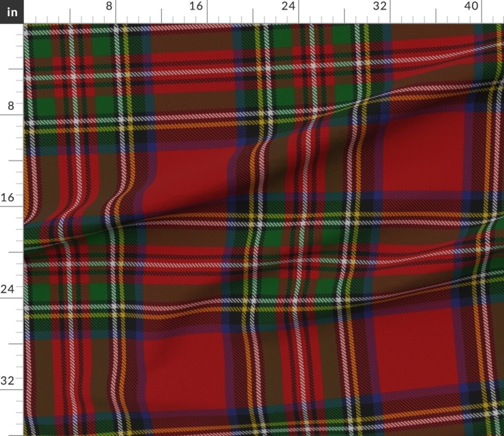 Royal Stewart Tartan Clan Plaid Fabric design