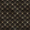 Scallop Shells in Black and Gold Art Deco Vintage Foil Pattern