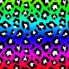 Neon Ombre Rainbow Leopard Spots