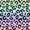 Pastel Ombre Rainbow Leopard Spots