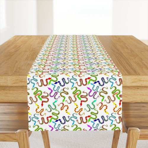 Neon Snakeys Bright Colored Snakes Design Collection Home Decor Collection bright colors table runner design