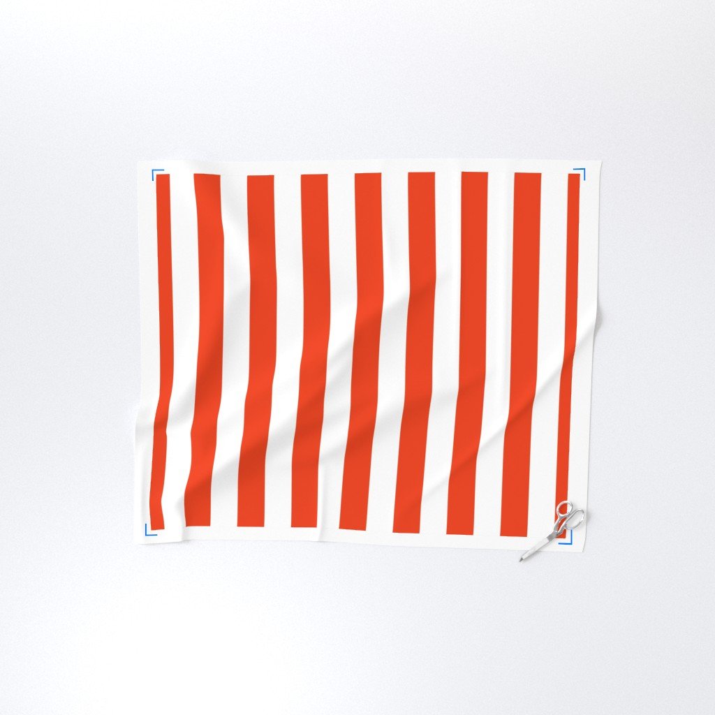 Citrus Orange Vertical Tent Stripes Florida Colors of the Sunshine Fabric citrus orange fabric