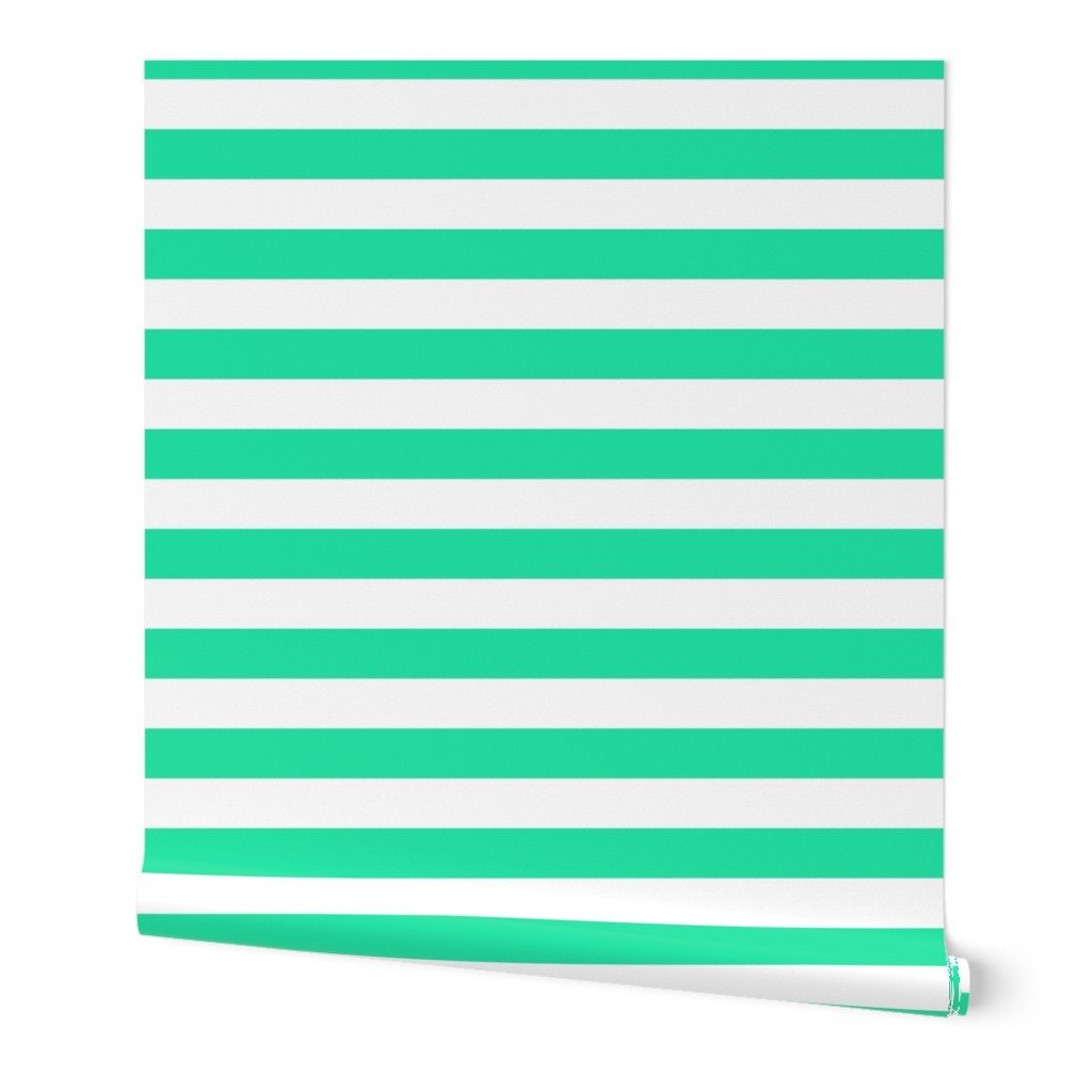 SeaMint Horizontal Tent Stripes Florida Colors of the Sunshine State Wallpaper mint water wallpaper