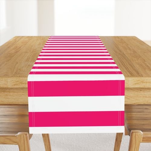 Florida Flamingo Pink Horizontal Tent Stripes Florida Colors of the Interior Collection Home Decor Collection florida flamingo pin table runner design
