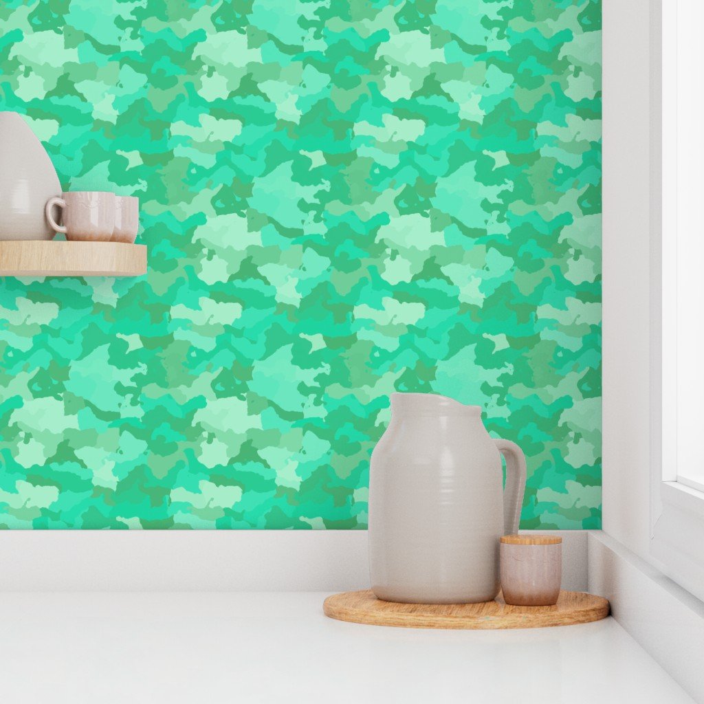 Sea Mint Camo Camouflage Pattern Wallpaper mint camouflage wallpaper
