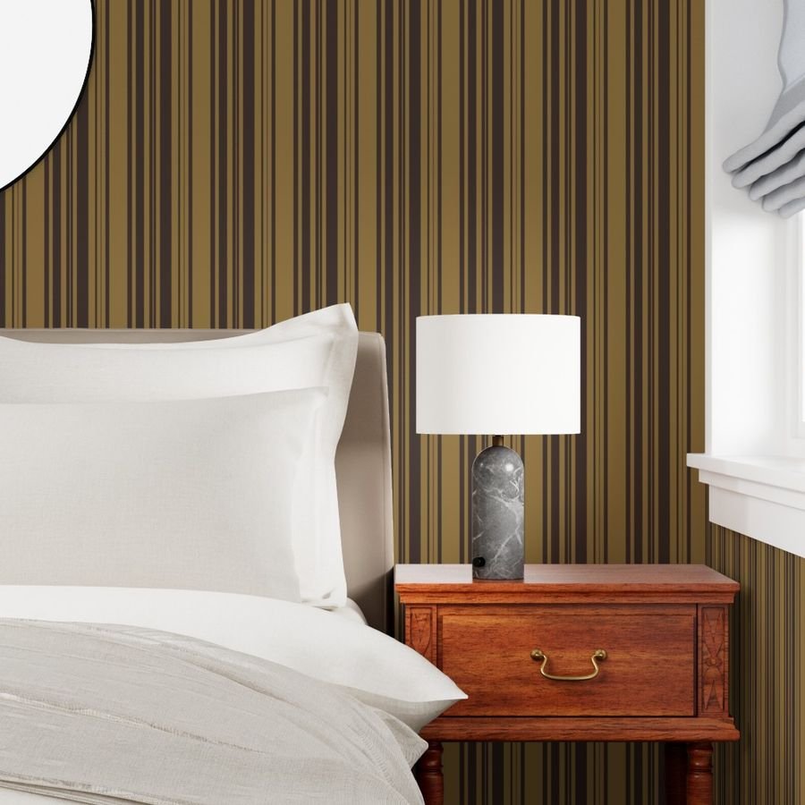 Louis Brown and Tan Dog Coordinate Vertical Stripes Print Wallpaper louis dog wallpaper
