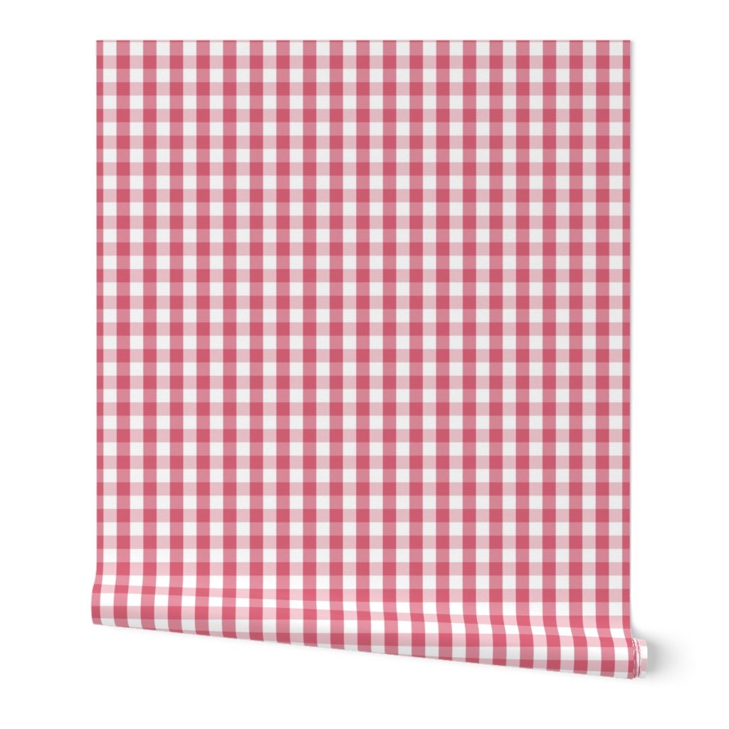 1 inch Nantucket Red Gingham Check Plaid Pattern Wallpaper nantucket sails wallpaper