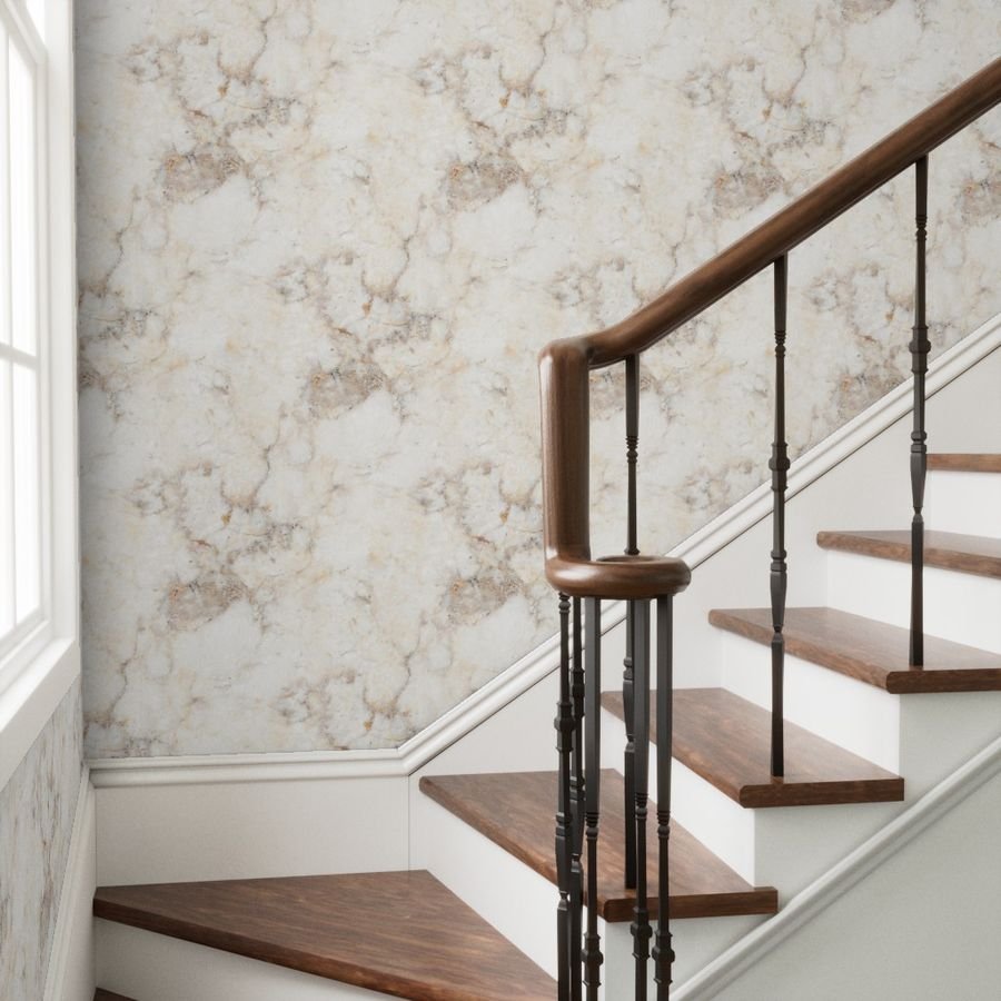 Marble Natural Stone Grey Veining Quartz Wallpaper gray wallpaper