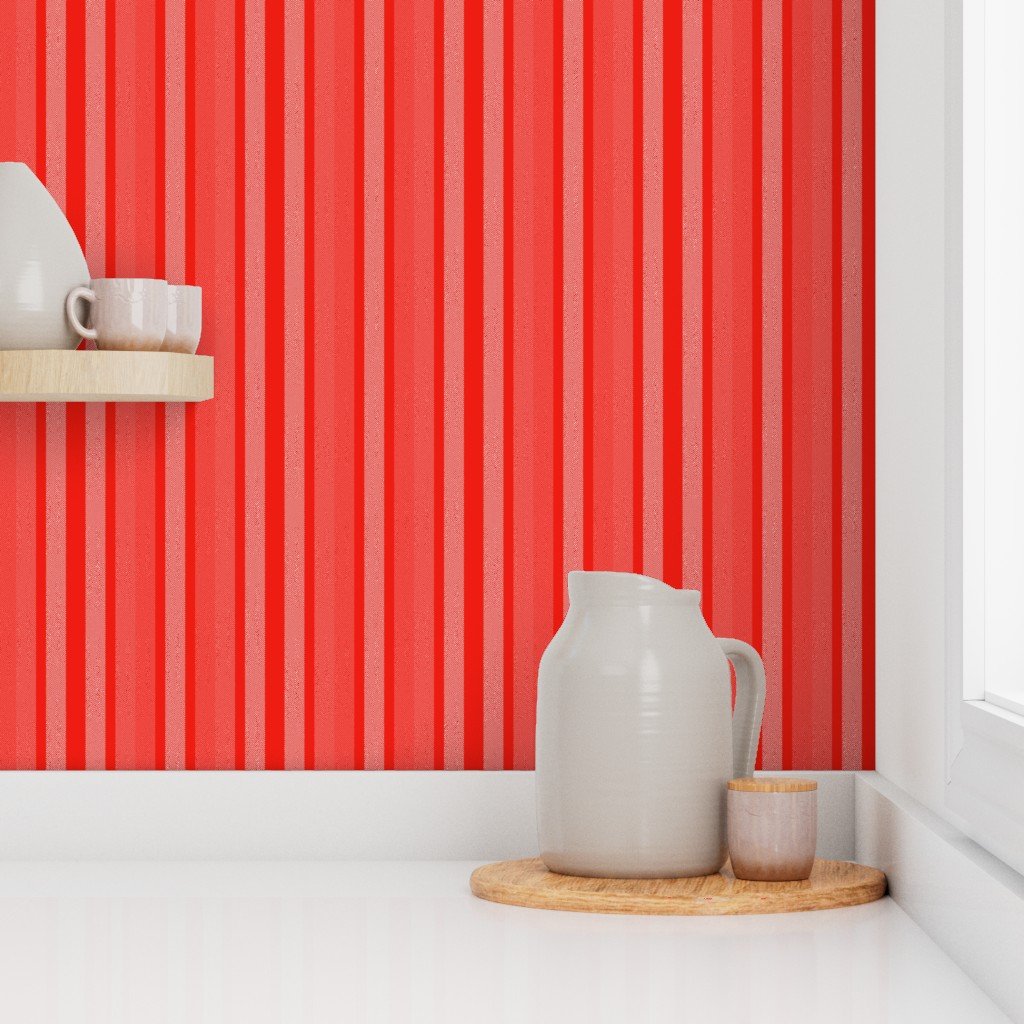 Small Coral Shades Modern Interior Design Stripe Wallpaper mattress ticking wallpaper