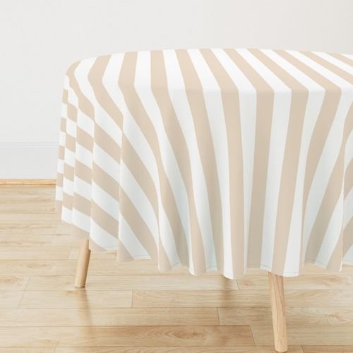 Classic 2 Inch Natural and White Modern Cabana Upholstery Stripes Interior Collection Interior Collection natural cabana tablecloth design