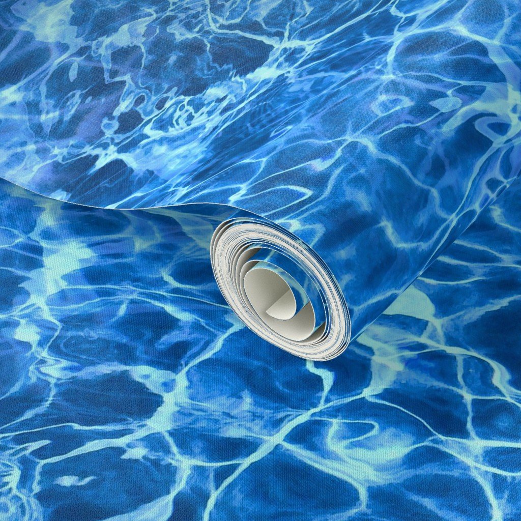 Blue Pool Water Ripple Reflections with Shimmering Summer Waves Wallpaper water ripples wallpaper