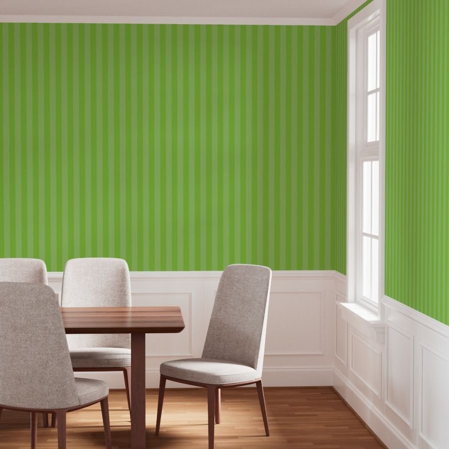 Lime and Faded Lime 2 Inch Vertical Cabana Stripes Wallpaper lime stripe wallpaper