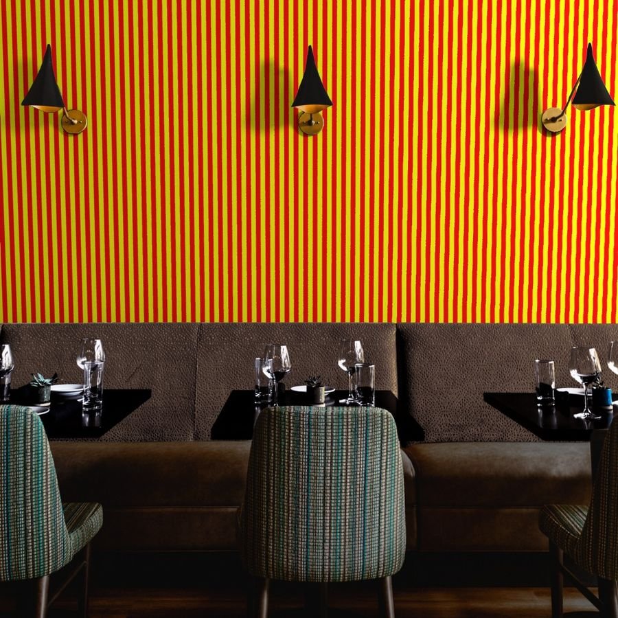 One Inch Vertical Red and Yellow School Colors Stripes Wallpaper school ties wallpaper