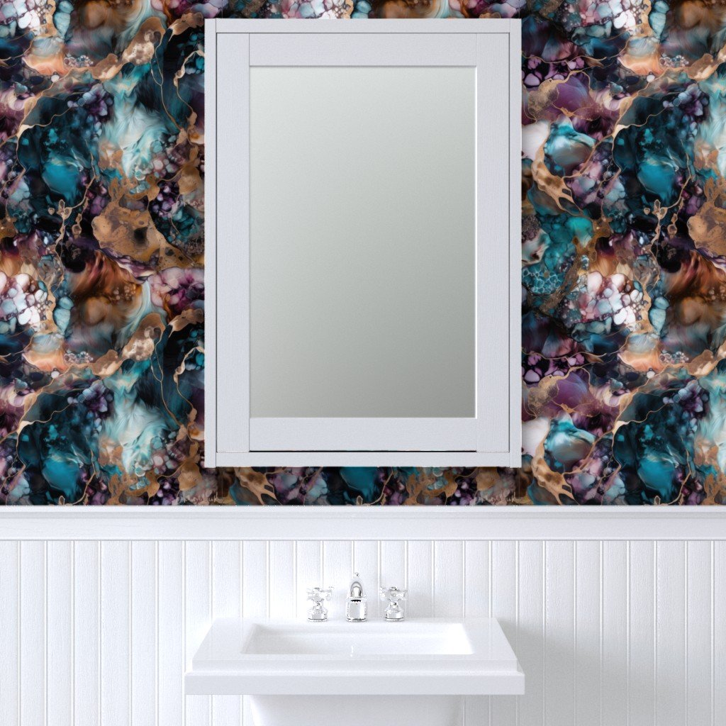 Moonstone and Gold Alcohol Ink 3 Wallpaper marbled ink wallpaper