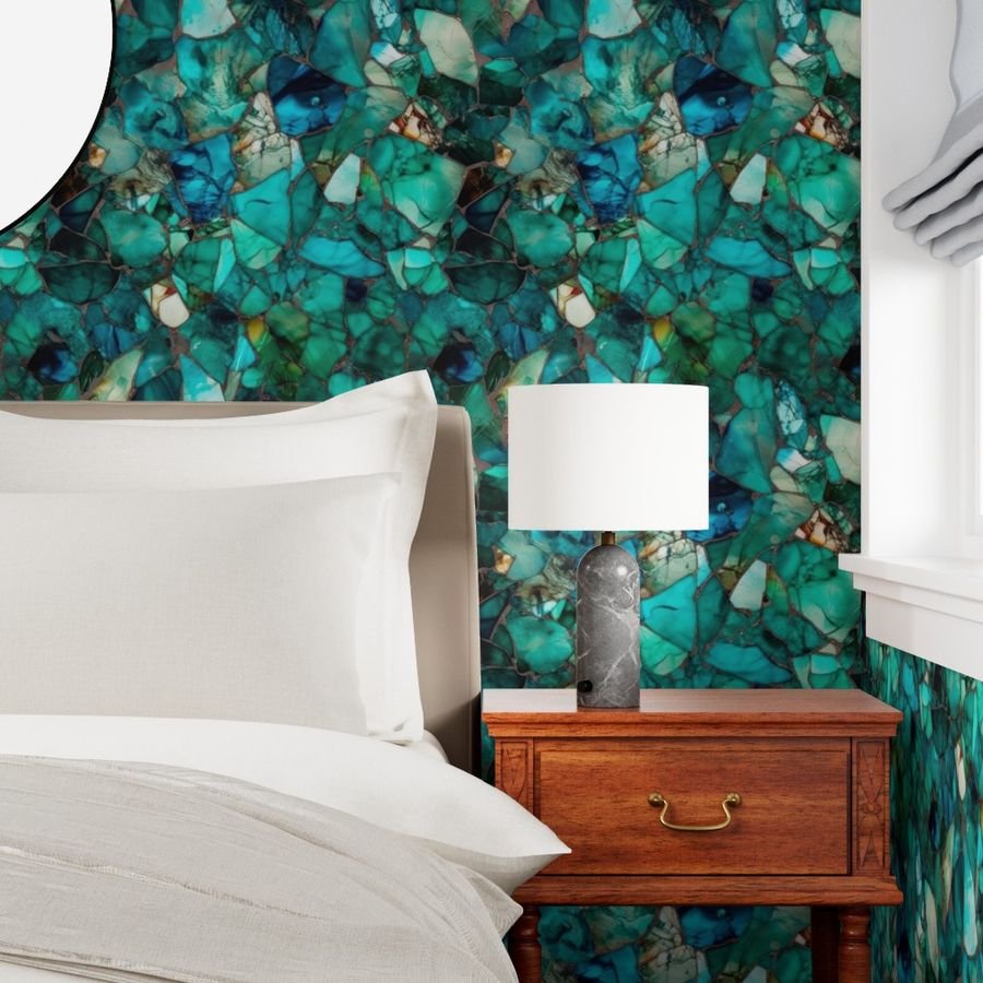 Green and Blue Seaglass 2 Wallpaper green glass wallpaper