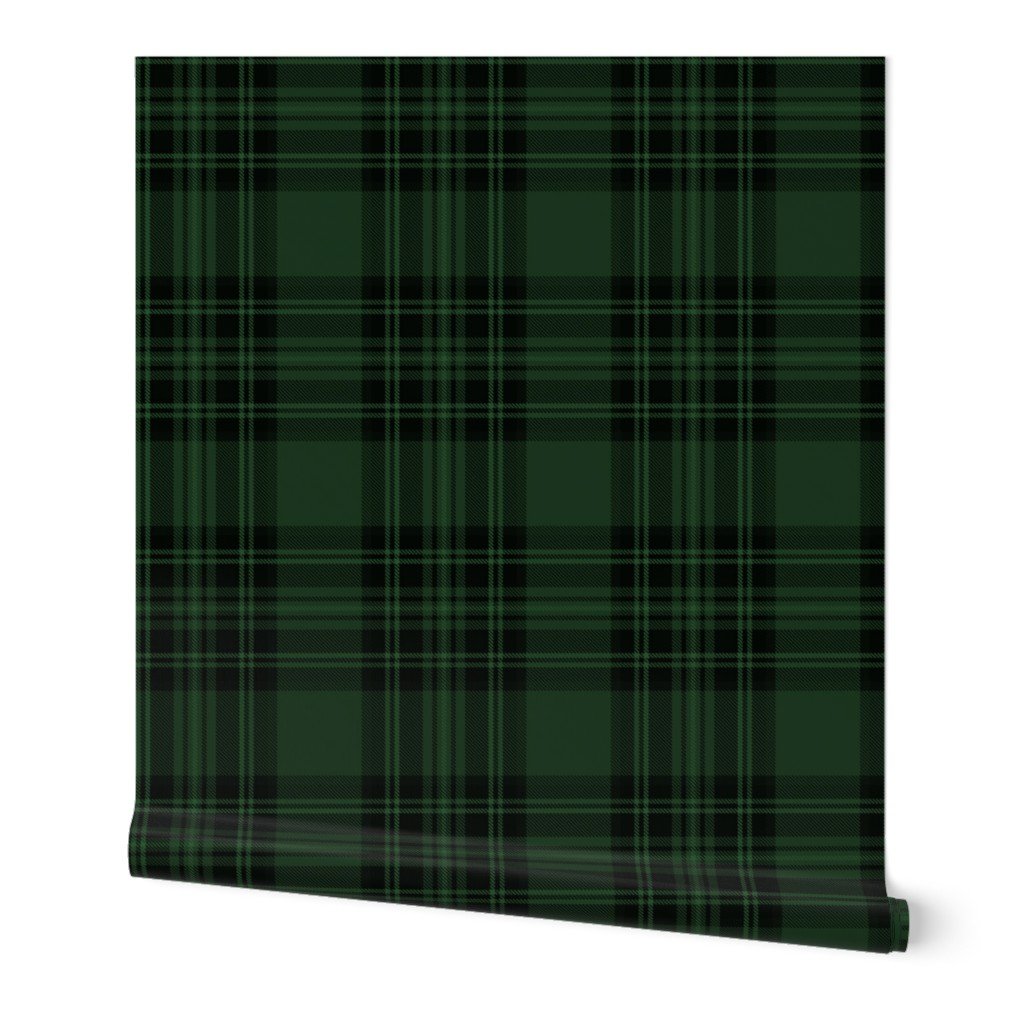 Jumbo Hunter Green Christmas Stewart Tartan Wallpaper green plaid wallpaper