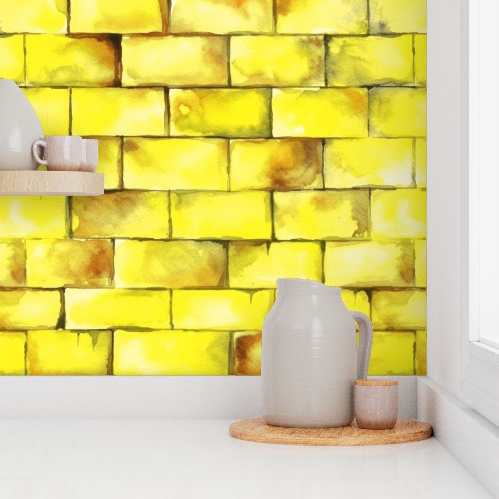 Yellow Brick Road Seamless Repeating Pattern Wallpaper seamless repeat wallpaper
