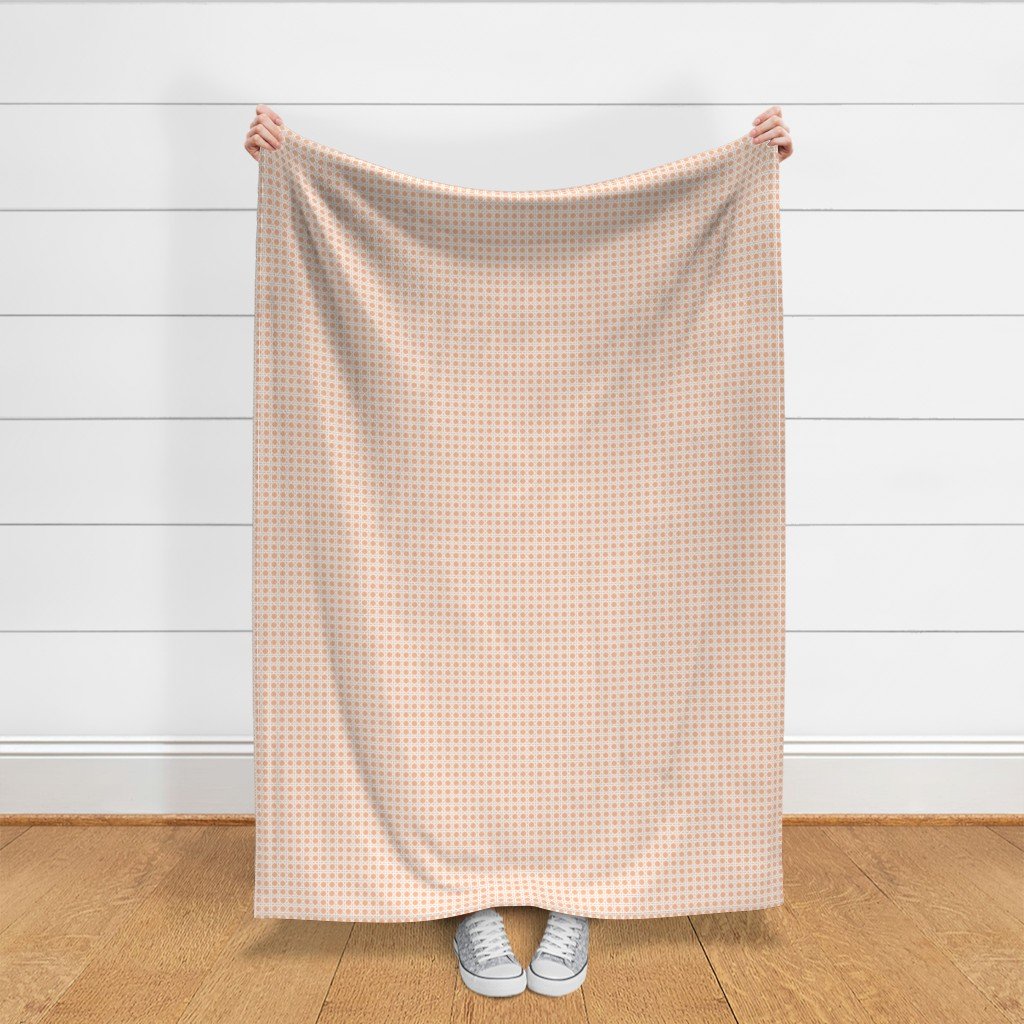 White Caning Wicker Rattan Pattern on Peach Fuzz Color of the Year 2024 Fabric color of the year fabric