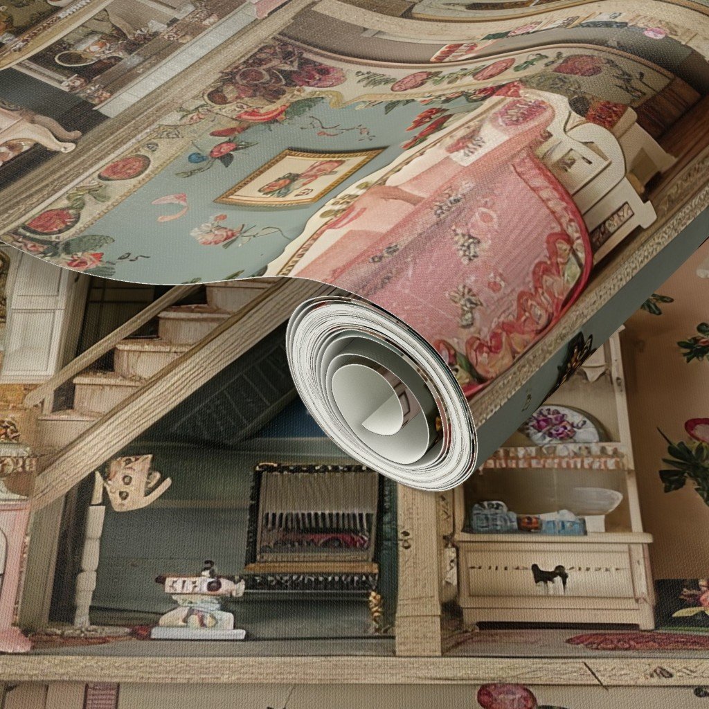 Quaint and Charming Dollshouse Rooms with Ditsy Decor 3 Wallpaper dolls house decor wallpaper