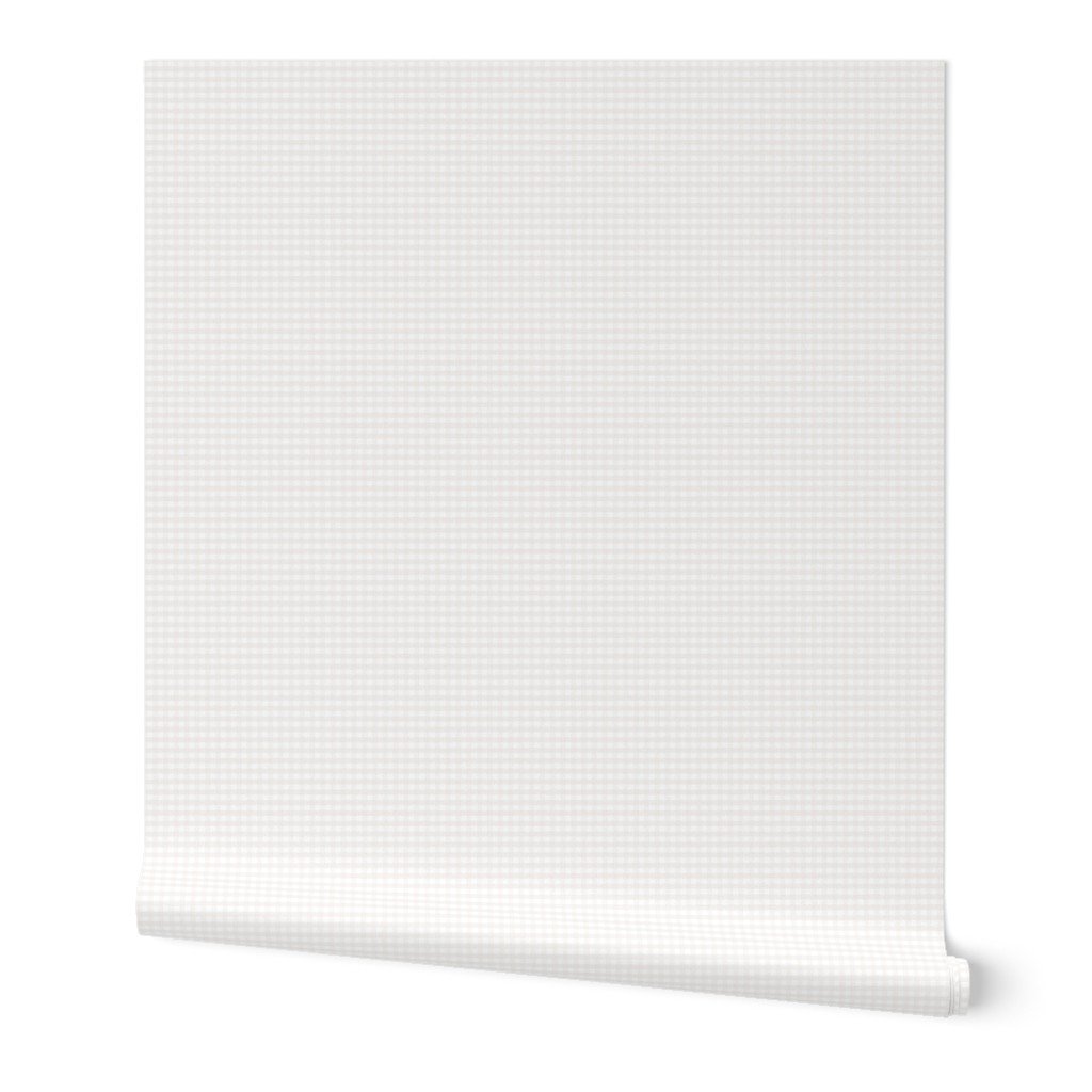 Soft Bone White Gentle Light Neutral Small Gingham Check Plaid Wallpaper cottage wallpaper