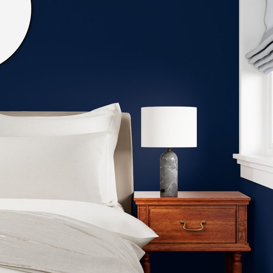 Frosted Midnight Blue Deep Winter Christmas Night Solid Wallpaper deep wallpaper