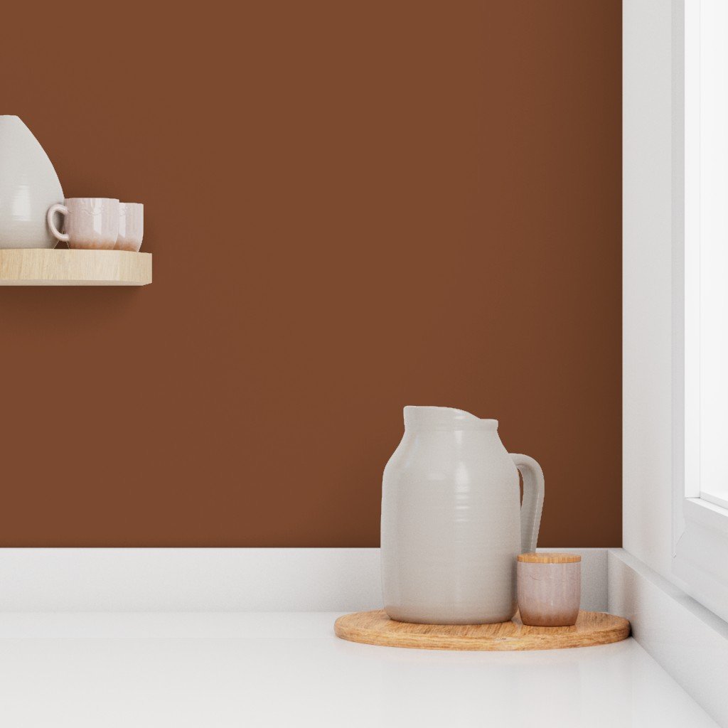 Gingerbread Spice Brown Classic Holiday Baking Inspired Solid Wallpaper classic wallpaper