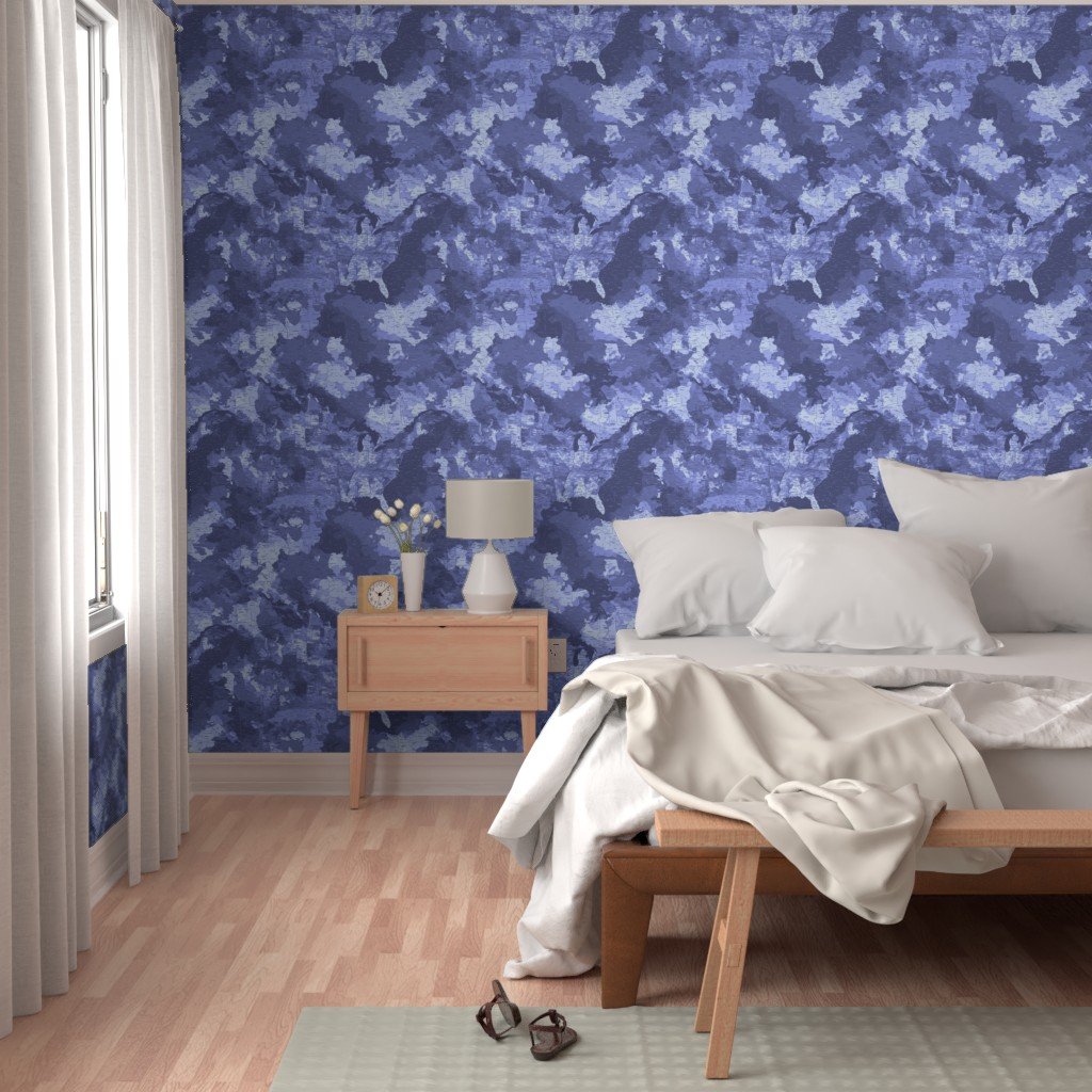 USA State Outline Navy Camouflage Repeat Wallpaper camouflage wallpaper