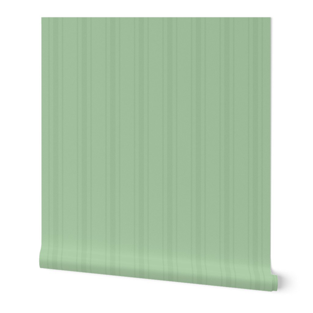 Tonal Fresh Green Tailored Ticking Stripe Cottage Farmhouse Wide Stri Wallpaper light tones wallpaper