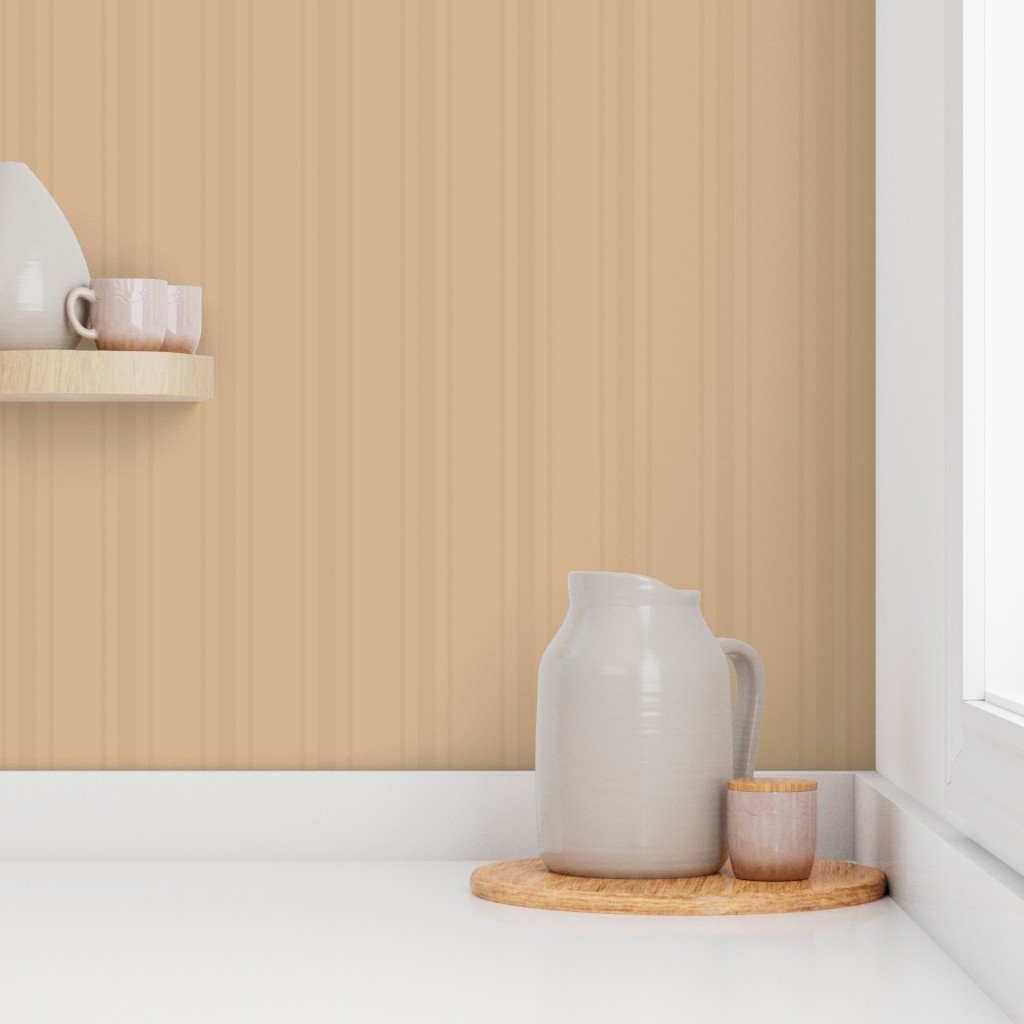 Tonal Sandstone Tailored Ticking Stripe Cottage Farmhouse Wide Strip Wallpaper stripe pattern wallpaper
