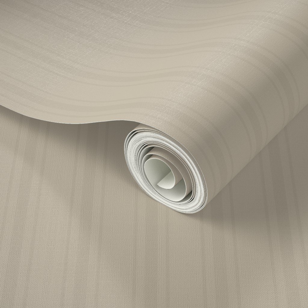 Tonal Mushroom Tailored Ticking Stripe Cottage Farmhouse Small Scale Wallpaper stripe pattern wallpaper